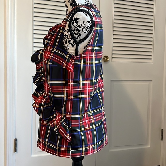 J Crew plaid ruffle tank top - Picture 4 of 7